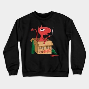 Adopt This / Cat// Demon Vintage Crewneck Sweatshirt